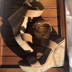 Stuart Weitzman X Ray Wedge Sandals (Sz 8)